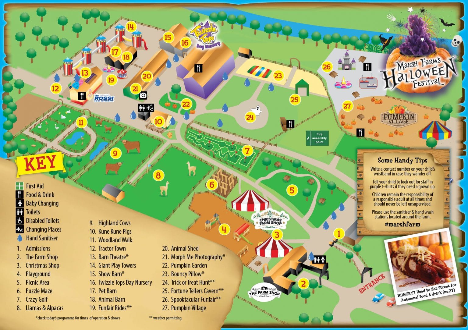 Halloween Festival map Marsh Farm