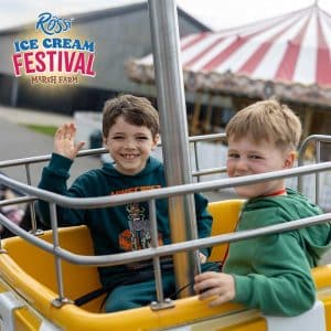 Children enjoying rides at Marsh Farm