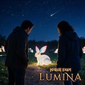 Couple looking at rabbit Light Up Lantern